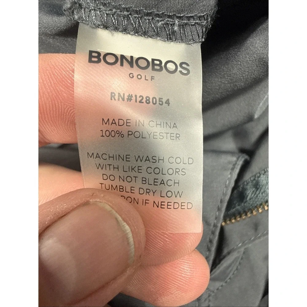 Bonobos Golf‎ Slim Fit Pants Mens 34 x 30 Gray Chino Stretch Casual Athleisure